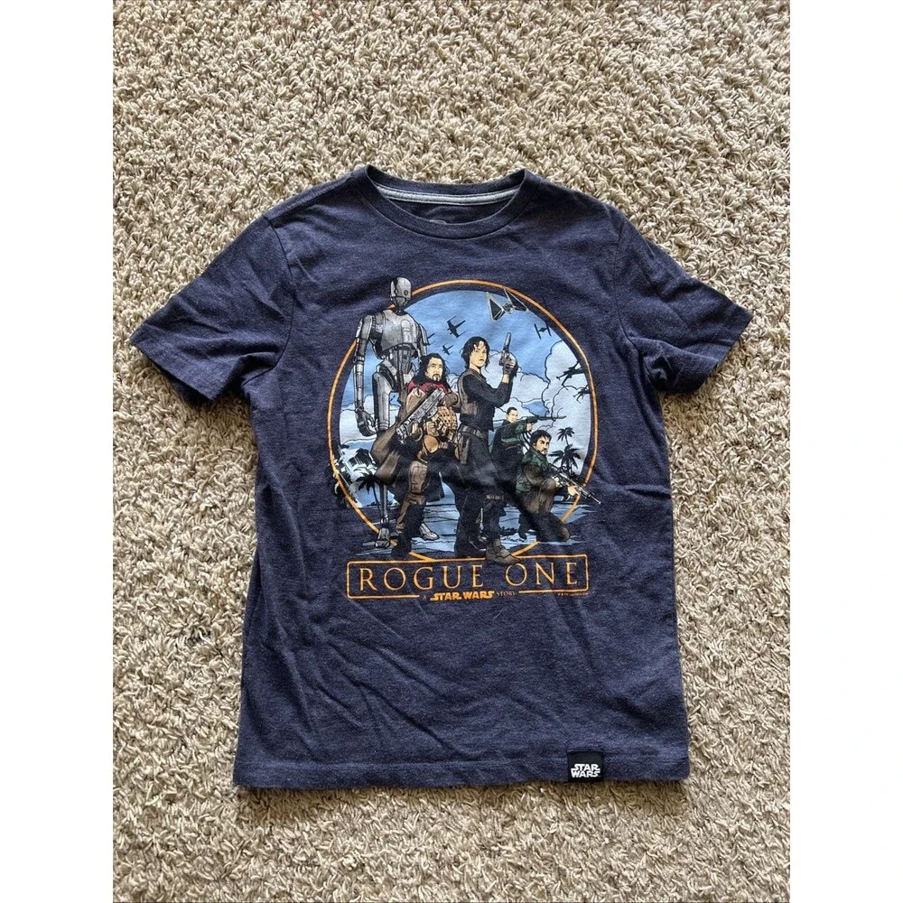 Star Wars Old Navy Boys Graphic T-Shirt Youth Medium Rogue One Sz 8